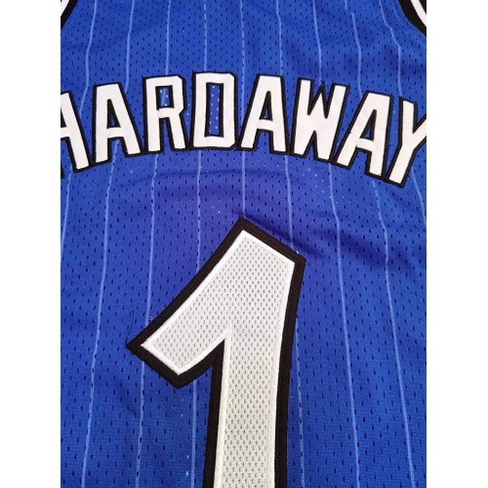 Men's Orlando Magic Anfernee Hardaway #1 Throwback Blue 94-95 Hardwood Classics Jersey-Pro Kit Vault | Brand New 26/27 Sports Jerseys